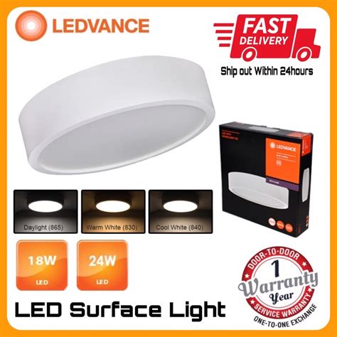 Ledvance Osram Surface Downlight Led Eco Gen2 Surface Downlight 6 5 Inch 18w 8 Inch 24w