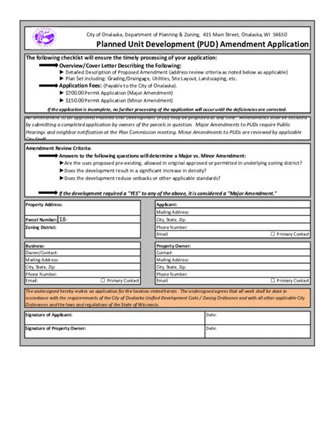 Fillable Online PUD GENERAL DEVELOPMENT PLAN APPLICATION Fax Email