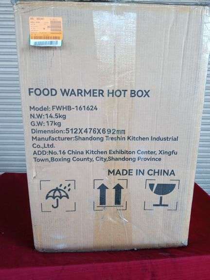 Food Warmer Hot Box Sierra Auction Management Inc