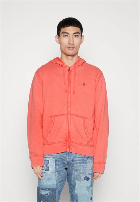 Polo Ralph Lauren Spa Terry Full Zip Hoodie Zip Up Sweatshirt Red