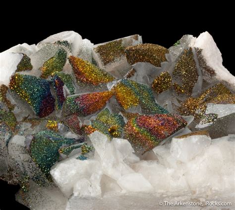 Chalcopyrite On Calcite Sm Near Daye China Mineral Specimen