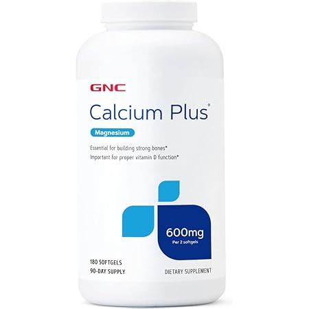 Amazon GNC Calcium Plus Magnesium Vitamin D 3 1000 Mg 180