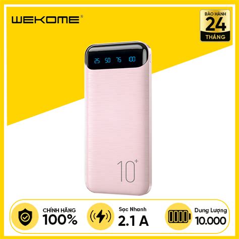 Pin Sạc Dự Phòng WEKOME 10 000mAh WP 161 Fast Charging Giá siêu tốt