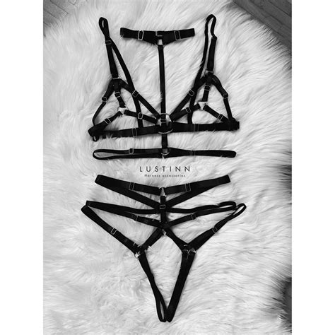 Bdsm Lingerie Set Black Lingerie Set Harness Women Lingerie Lingeri Gift Luxury Lingerie