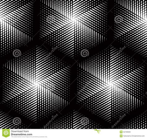 Endless Monochrome Symmetric Pattern Graphic Design Geometric Stock