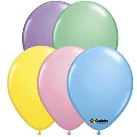 11 Qualatex Pastel Assortment Latex Balloons 100 Bag Balloon