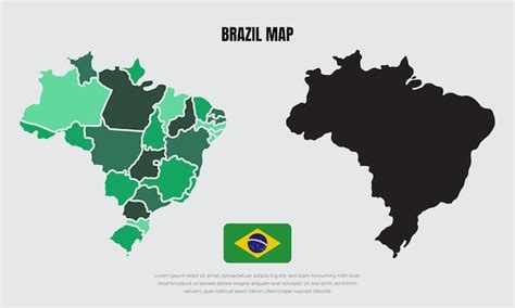 Brasil Vetor Mapa Vetor Premium