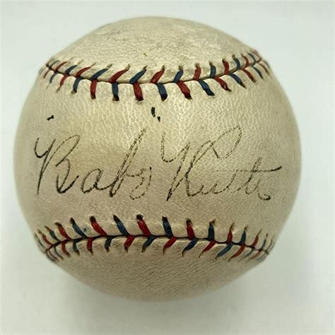 The Finest Babe Ruth Single Signed American League Baseball JSA