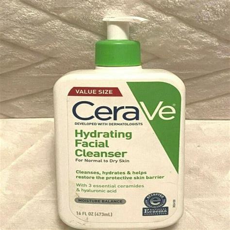 CeraVe Hydrating Face Wash 16 Ounce Daily Facial Cleanser for Dry Skin ...