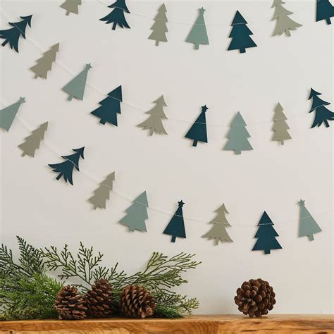 Green Christmas Tree Paper Garland Tara S Wonderworld