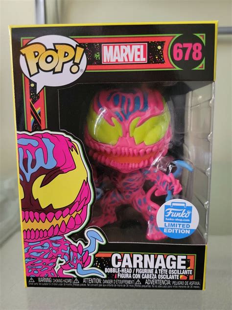 Authentic Blacklight Carnage Funko Pop Town Green