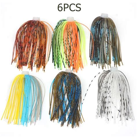 Replace Bass Jig Skirts Rubber Skirt Wobbler 6 12 24pcs Baits Buzzbait