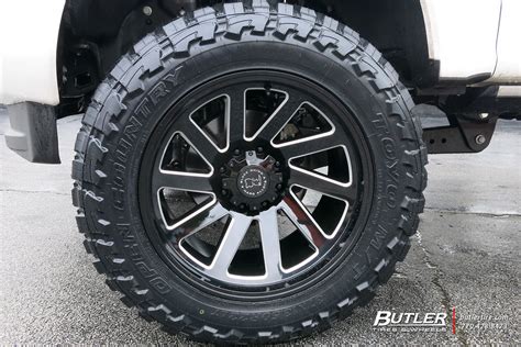 Ford F350 With 22in Black Rhino Thrust Wheels And Toyo Open Country Mt