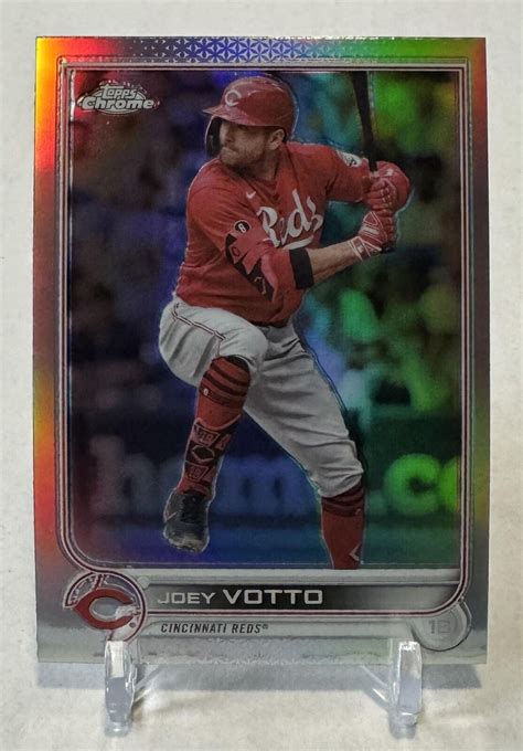 Topps Chrome Refractor Joey Votto Sn Cincinnati Reds Ebay