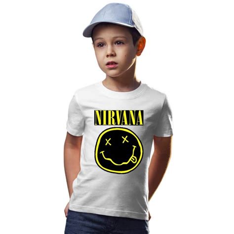 Camiseta Niño Manga Corta Nirvana Smile Adn Adn Camisetas