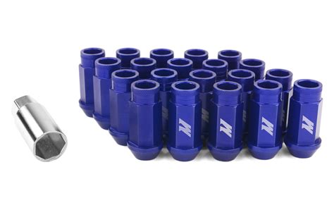 Mishimoto Aluminum Locking Lug Nuts Blue 12x125 Mmlg 125 Lockbl Rallysport Direct