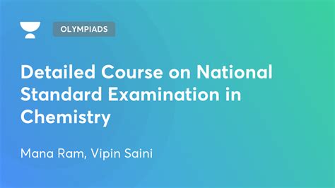 Olympiads Detailed Course On National Standard Examination In