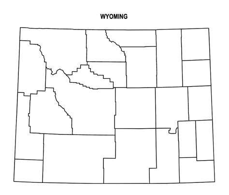 Wyoming County Map Editable And Printable State County Maps