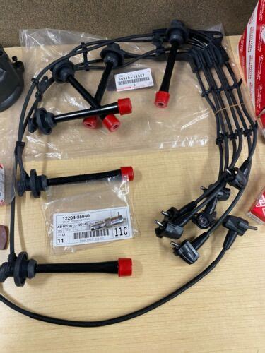 1993 1997 Toyota Land Cruiser In Line 6 Oem Tune Up Kit With Spark Plugs Wires Ebay