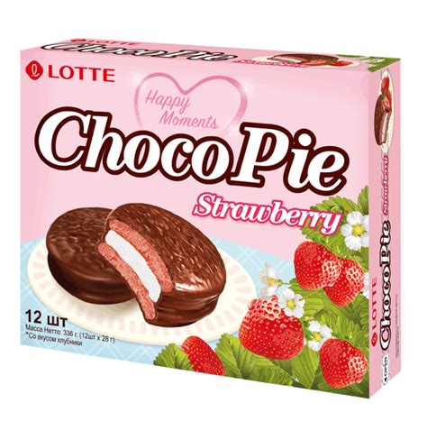 Пирожное прослоенное глазированное «Chocopie Strawberry»