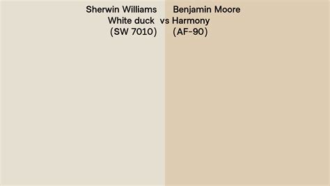 Sherwin Williams White Duck SW 7010 Vs Benjamin Moore Harmony AF 90