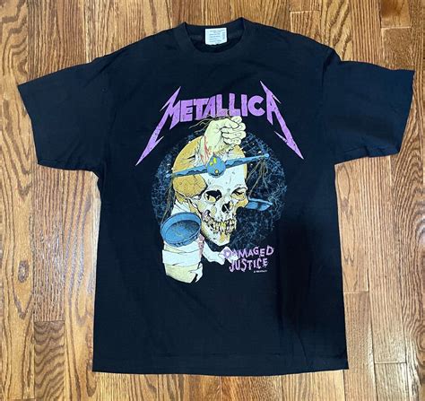 1988 Metallica Damaged Justice Tour T Shirt Gem