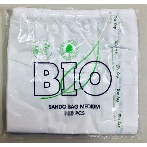 Biodegradable White Medium Plastic Sando Bag Shopee Philippines