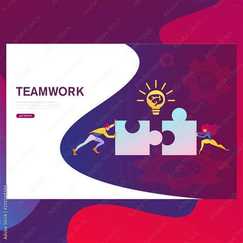 Teamwork concept banner. Can use for web banner, infographics, hero ...