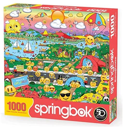 Springboks 1000 Piece Jigsaw Puzzle Emojiville Made In USA