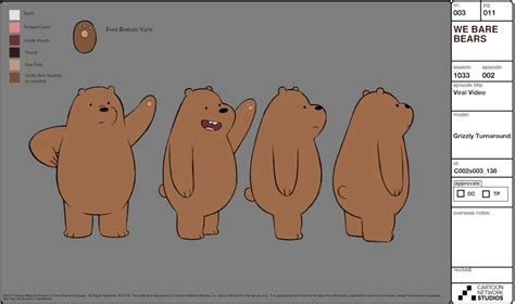 We Bare Bears Cartoon Style Drawing Character Design