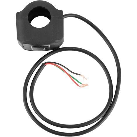 EJ life Interrupteur de lumière de guidon de moto bouton poussoir