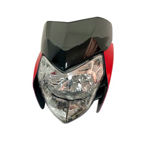 Combo Farola Carenaje C Visor Pulsar Ls Rojo Importadora Okla