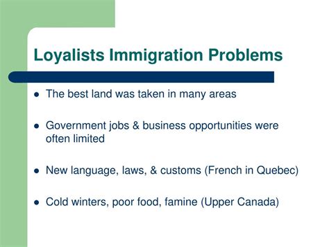 Ppt The Loyalists Settling In Canada Powerpoint Presentation Free