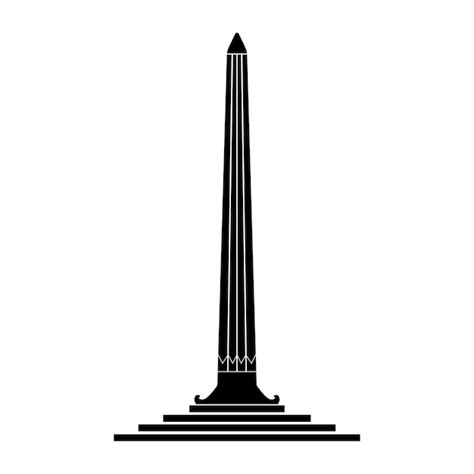 Premium Vector | Tugu pahlawan surabaya silhouette