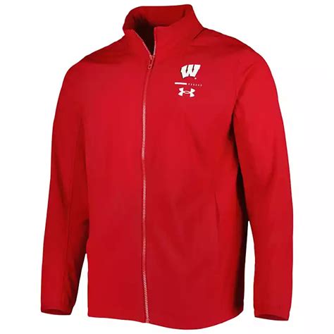 Under Armour Wisconsin Badgers Squad 30 Full Zip Jacket Academy