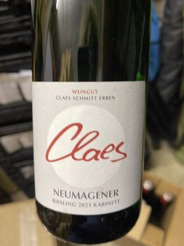 Claes Schmitt Neumagener Riesling Kabinett Vivino US