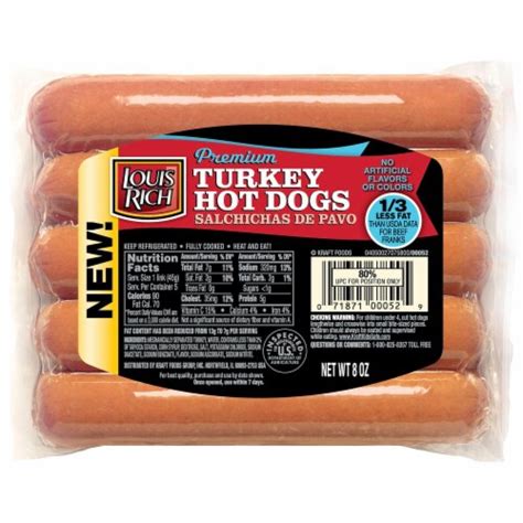 Louis Rich Turkey Hot Dogs, 8 Oz - QFC