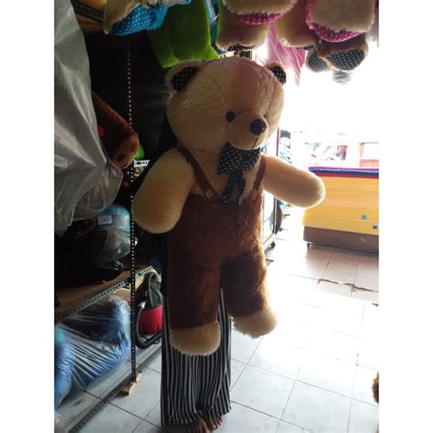 Jual Boneka Beruang Teddy Bear Jojon Jumbo Warna Crem Cokelat 1 Meter