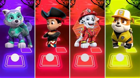 Paw Patrol Super Mighty Pups Everest Vs Rubble Vs Marshall Vs Ryder