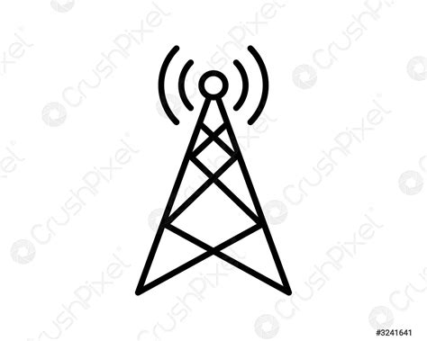 Icono De Torre De Antena Con Alta Transmisi N De Vector De Stock