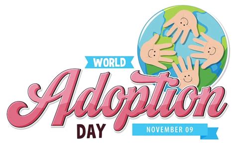 Free Vector World Adoption Day Poster Design