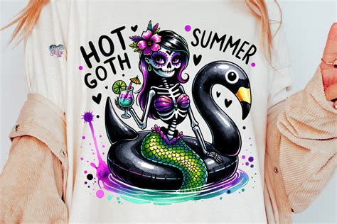 Hot Goth Summer PNG Summerween Mermaid Graphic By Pixel Paige Studio Creative Fabrica
