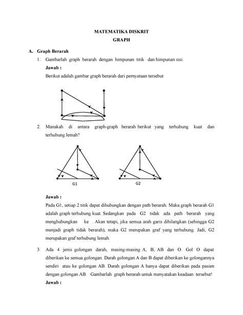 Matematika Diskrit Graph Berarah Dan Graph Tidak Berarah G G