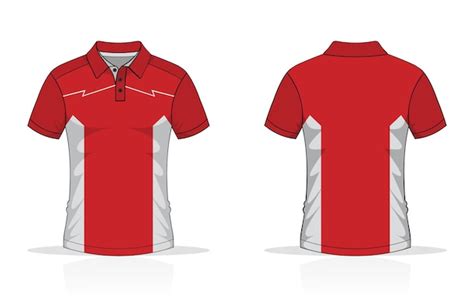 Premium Vector | Tshirt polo design, red template