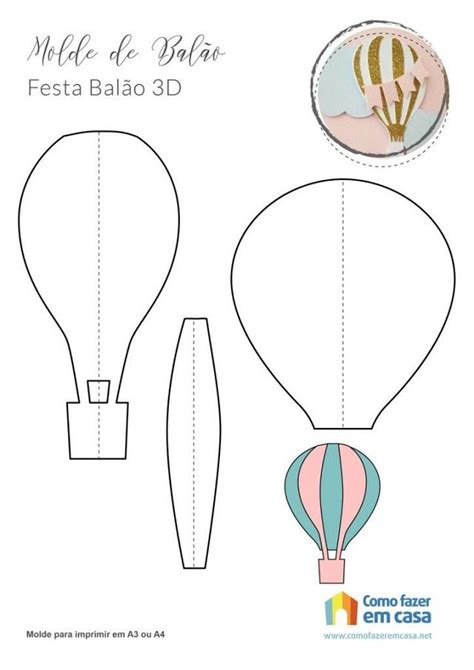 Como Fazer Balão de Festa Junina 5 Moldes Passo a Passo