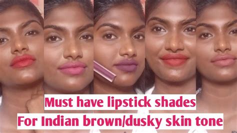 Must Have Lipstick Shades For Indian Brown Dusky Skin Tone In Tamil Youtube