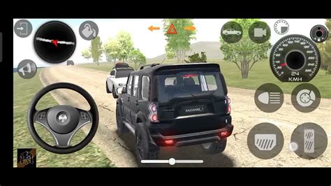 Z Black Mahindra Scorpio Offroading In Farms Indian Car Simulator D