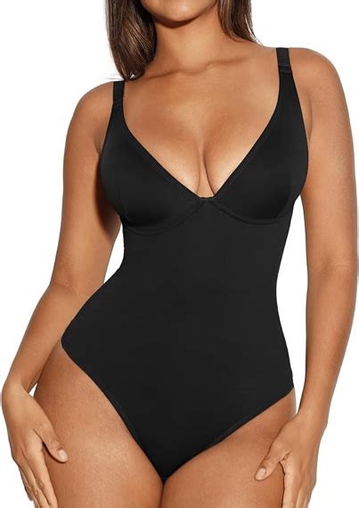 Feelingirl Shapewear Bodysuits For Women Tummy Control Body Suits Deep