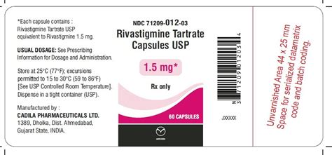 Rivastigmine FDA Prescribing Information Side Effects And Uses