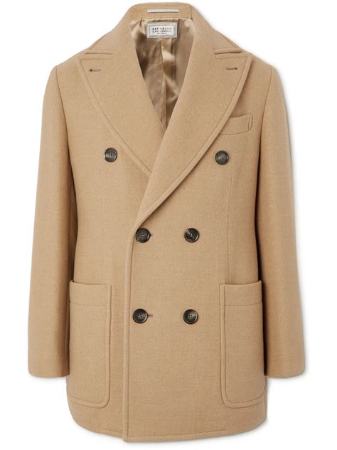 Buy Brunello Cucinelli Cabana Double Breasted Virgin Wool Peacoat It